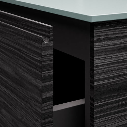 Aurora Double Set – Corian double Sinks & Countertop with 2 Drawers Vanity - ROVALUX