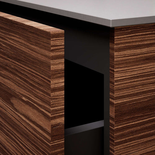 Aurora Double Set – Corian double Sinks & Countertop with 2 Drawers Vanity - ROVALUX