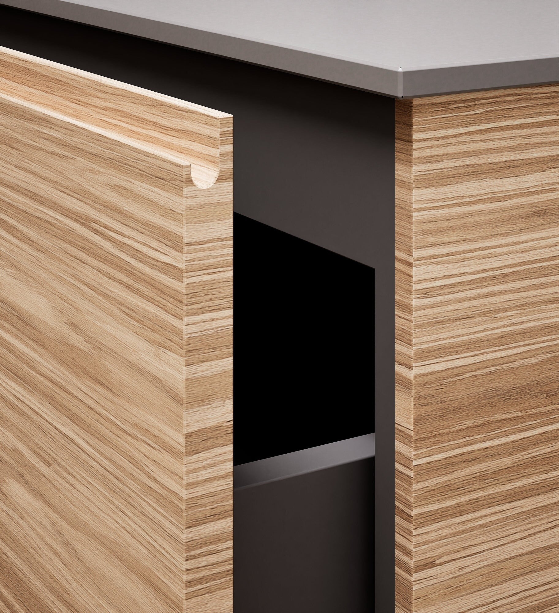 Aurora Double Set – Corian double Sinks & Countertop with 2 Drawers Vanity - ROVALUX