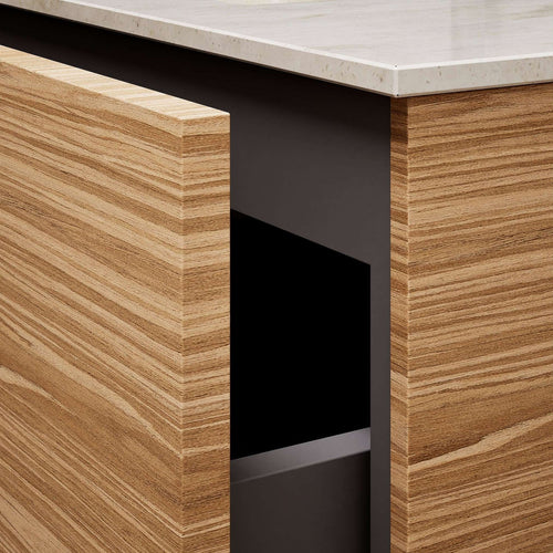 Aurora Double Set – Corian double Sinks & Countertop with 2 Drawers Vanity - ROVALUX