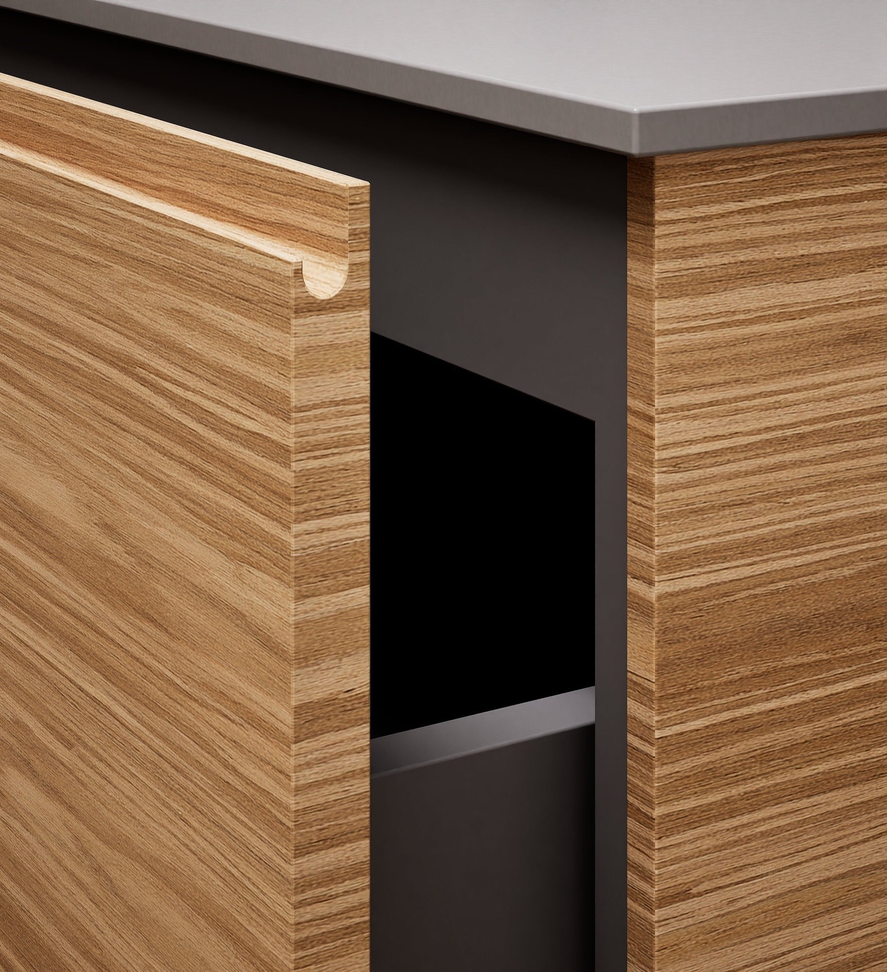 Aurora Double Set – Corian double Sinks & Countertop with 2 Drawers Vanity - ROVALUX
