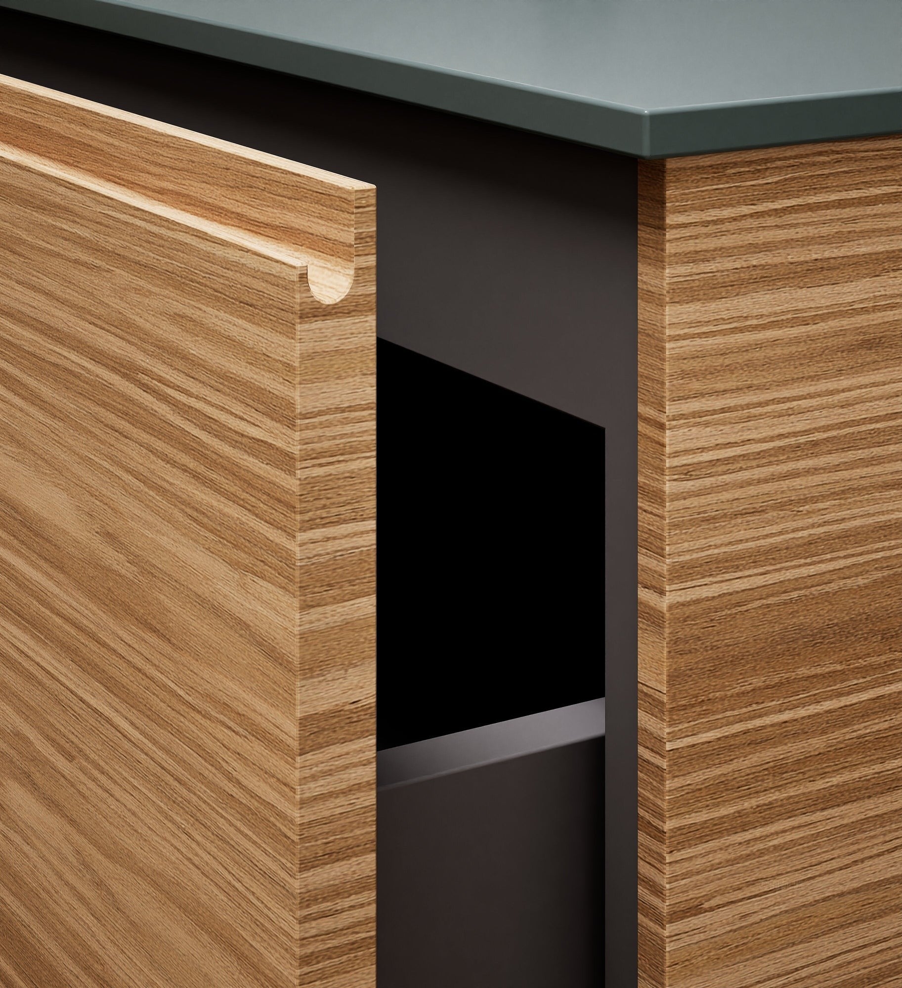 Aurora Double Set – Corian double Sinks & Countertop with 2 Drawers Vanity - ROVALUX