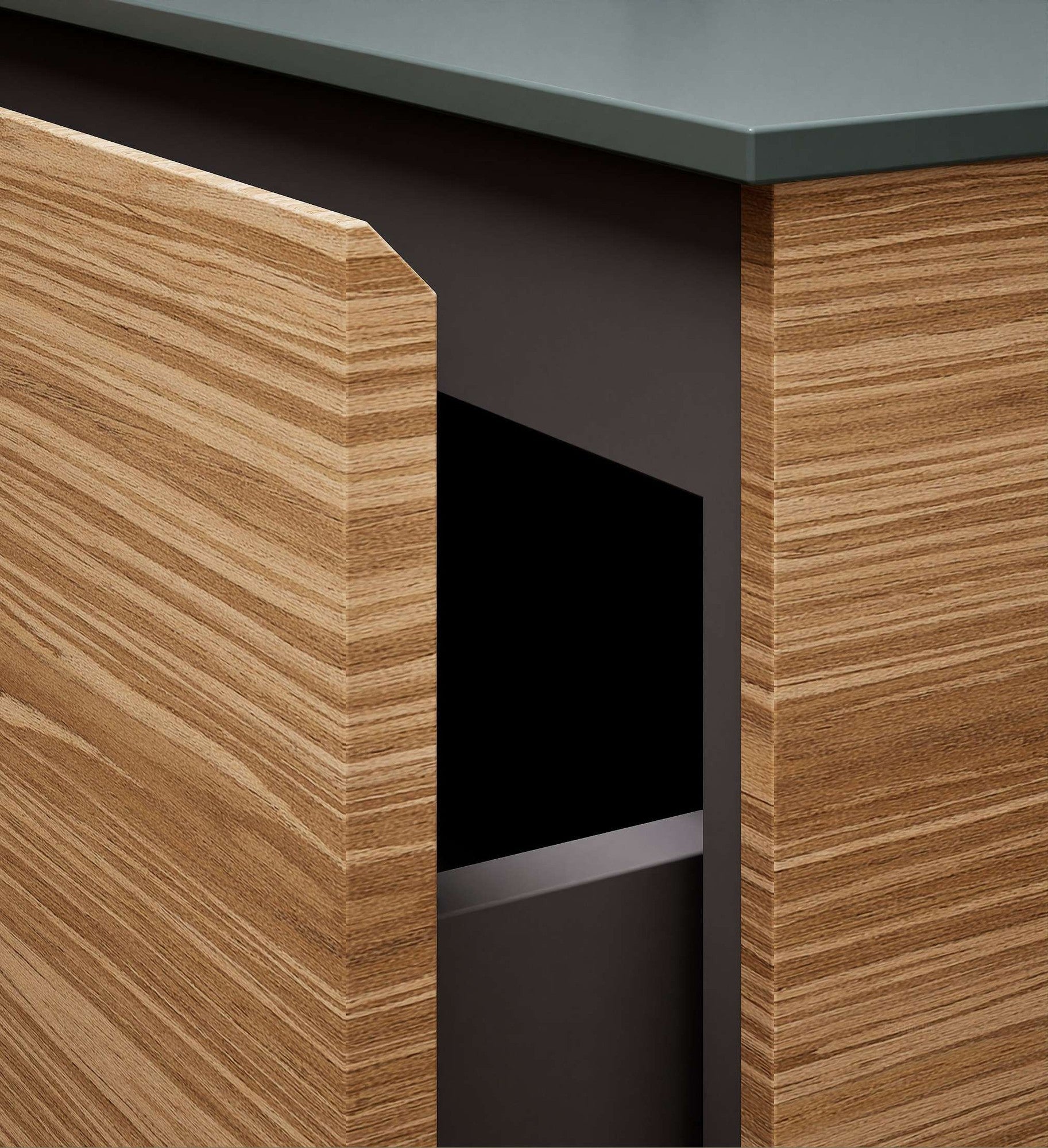 Aurora Double Set – Corian double Sinks & Countertop with 2 Drawers Vanity - ROVALUX