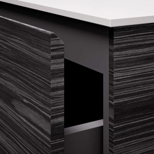 Aurora – Double Corian® Basin Unit with 2 Aligned Drawers and Feet-Standing Vanity - ROVALUX