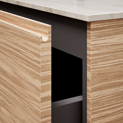 Aurora Single Set – Corian Basin & Countertop with 1 Drawer Vanity & Bottom Shelf - ROVALUX