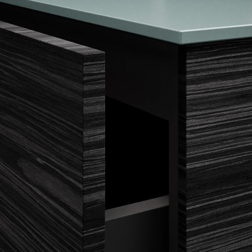 Aurora Single Set – Corian Basi & Countertop with 1 Drawer Vanity & Side Shelf - ROVALUX