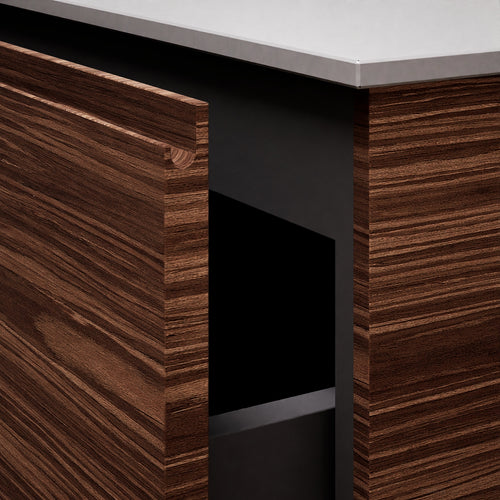 Aurora Single Set – Corian Basi & Countertop with 1 Drawer Vanity & Side Shelf - ROVALUX