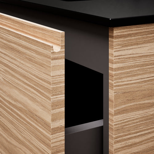 Aurora Single Set – Corian Basi & Countertop with 1 Drawer Vanity & Side Shelf - ROVALUX