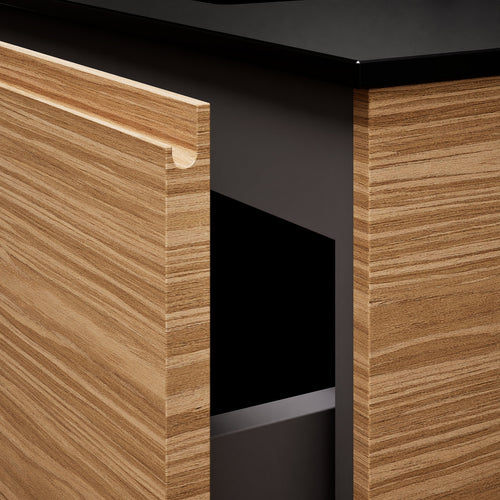 Aurora Single Set – Corian Basi & Countertop with 1 Drawer Vanity & Side Shelf - ROVALUX