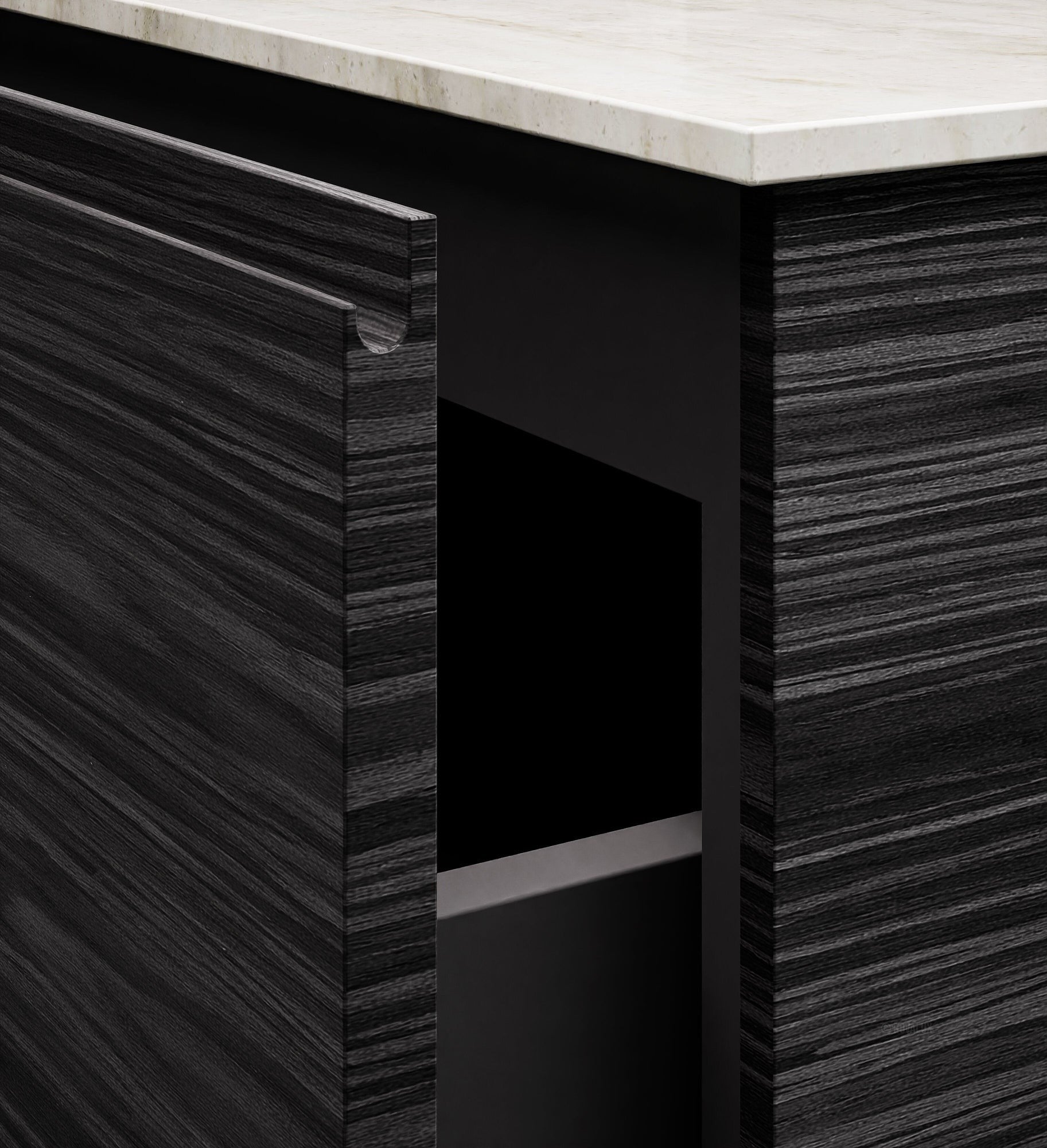 Aurora Single Set – Corian Sink & Countertop with 2 Drawers Vanity - ROVALUX