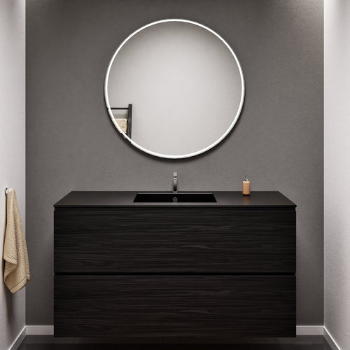 Aurora Single Set – Corian Sink & Countertop with 2 Drawers Vanity - ROVALUX