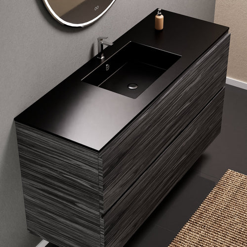 Aurora Single Set – Corian Sink & Countertop with 2 Drawers Vanity - ROVALUX