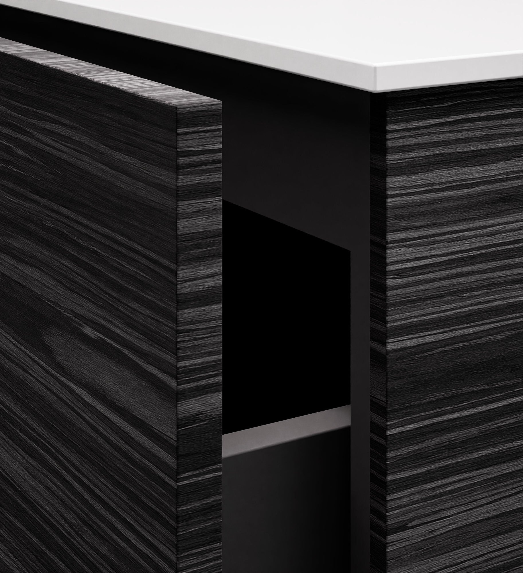 Aurora Single Set – Corian Sink & Countertop with 2 Drawers Vanity - ROVALUX