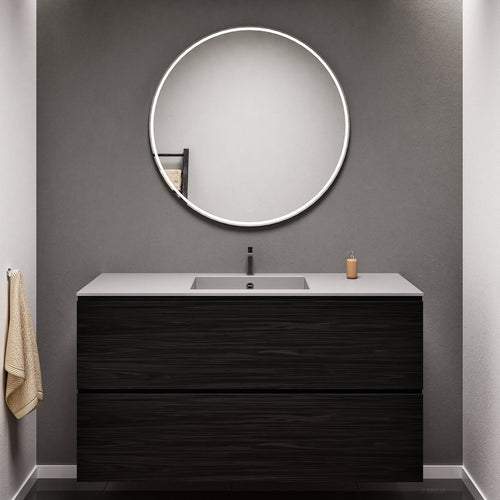 Aurora Single Set – Corian Sink & Countertop with 2 Drawers Vanity - ROVALUX
