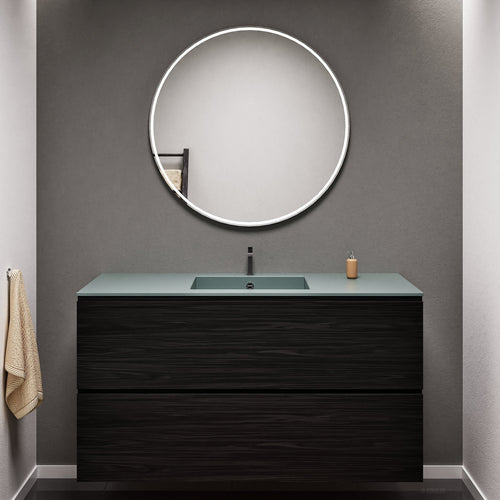 Aurora Single Set – Corian Sink & Countertop with 2 Drawers Vanity - ROVALUX