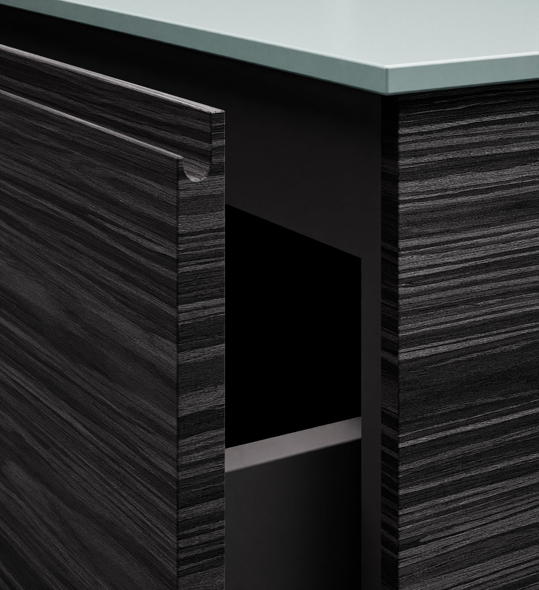 Aurora Single Set – Corian Sink & Countertop with 2 Drawers Vanity - ROVALUX