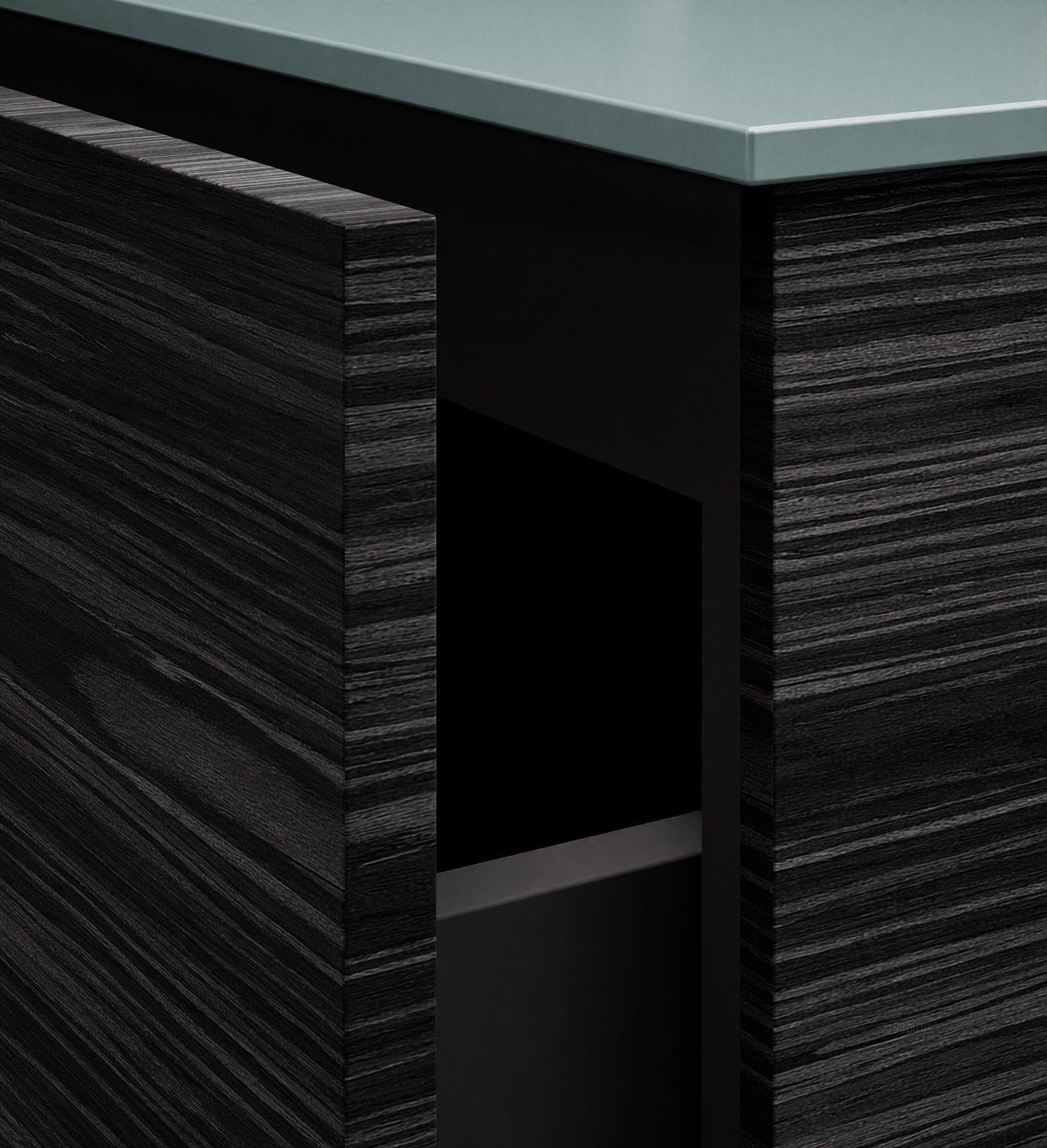 Aurora Single Set – Corian Sink & Countertop with 2 Drawers Vanity - ROVALUX
