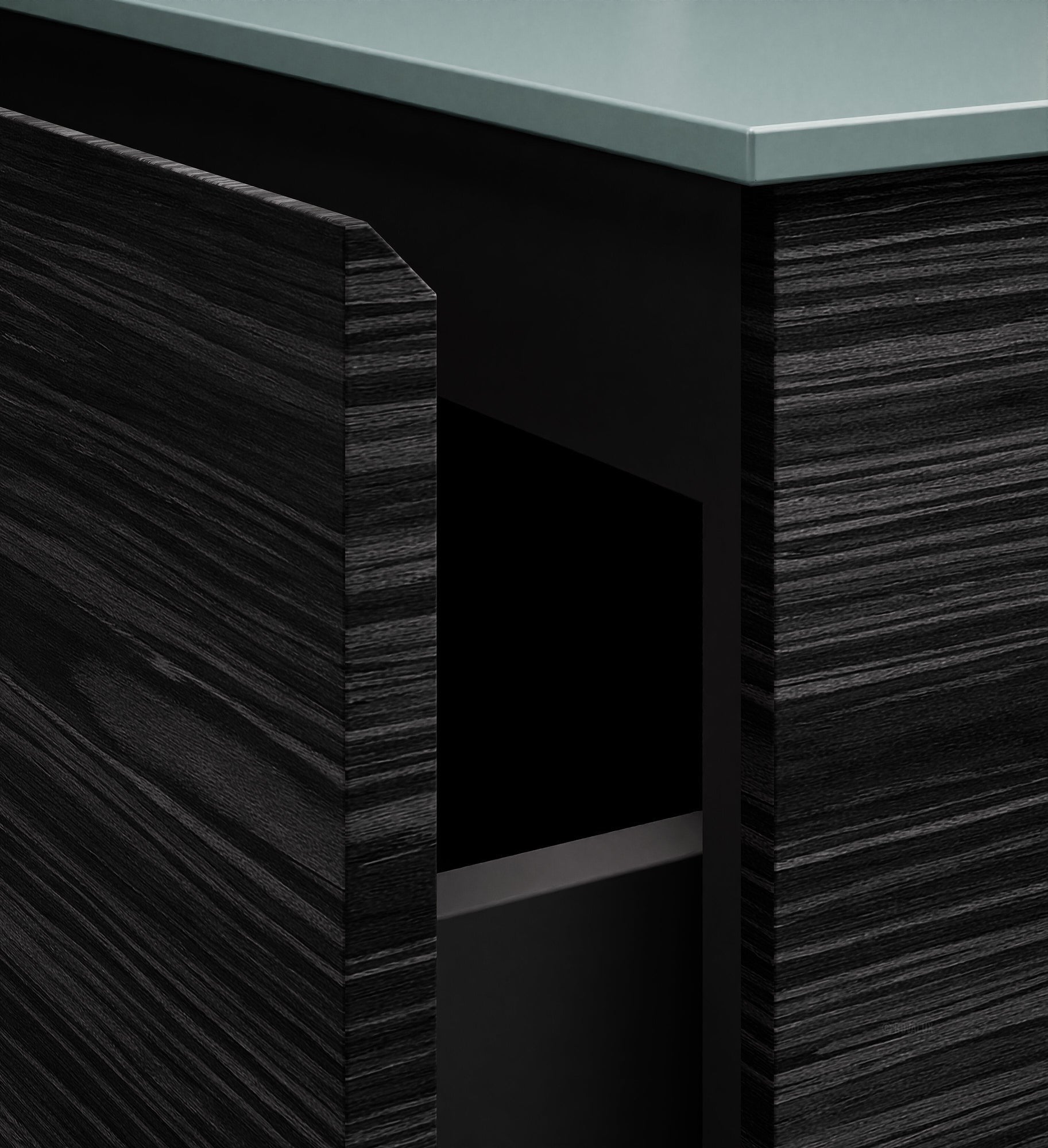 Aurora Single Set – Corian Sink & Countertop with 2 Drawers Vanity - ROVALUX