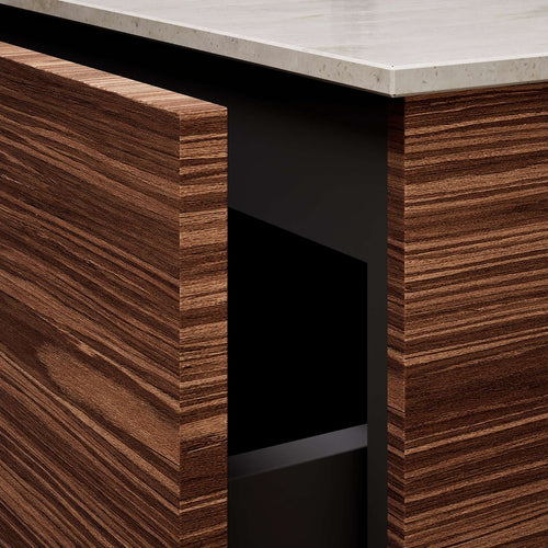 Aurora Single Set – Corian Sink & Countertop with 2 Drawers Vanity - ROVALUX