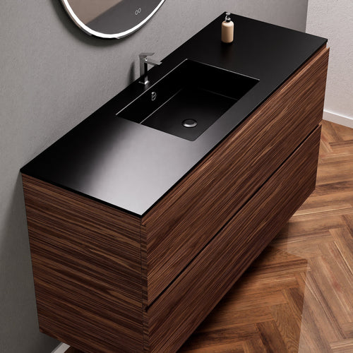 Aurora Single Set – Corian Sink & Countertop with 2 Drawers Vanity - ROVALUX