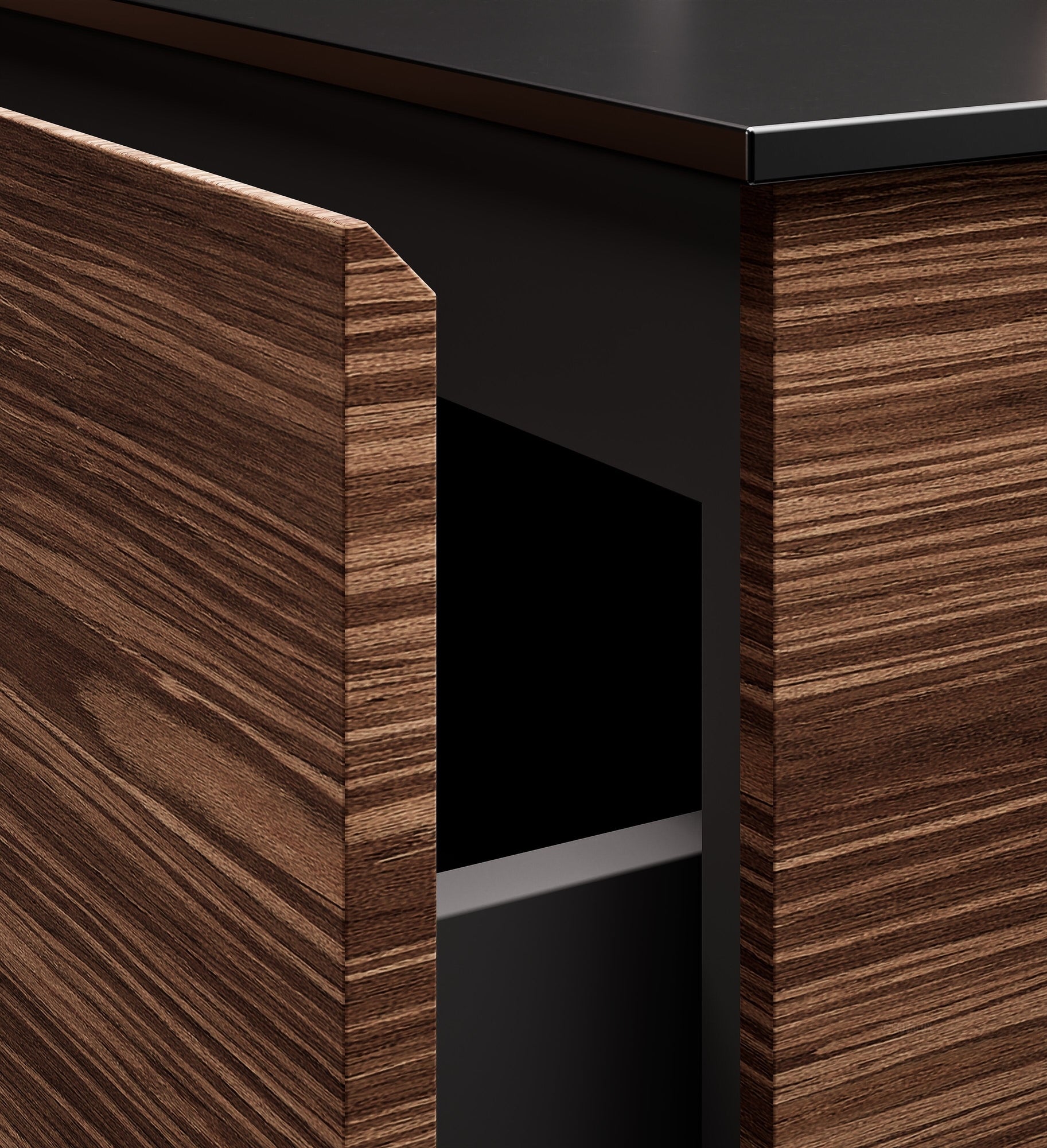 Aurora Single Set – Corian Sink & Countertop with 2 Drawers Vanity - ROVALUX