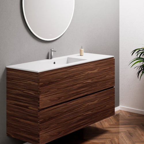 Aurora Single Set – Corian Sink & Countertop with 2 Drawers Vanity - ROVALUX