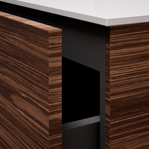 Aurora Single Set – Corian Sink & Countertop with 2 Drawers Vanity - ROVALUX