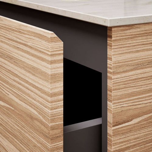Aurora Single Set – Corian Sink & Countertop with 2 Drawers Vanity - ROVALUX