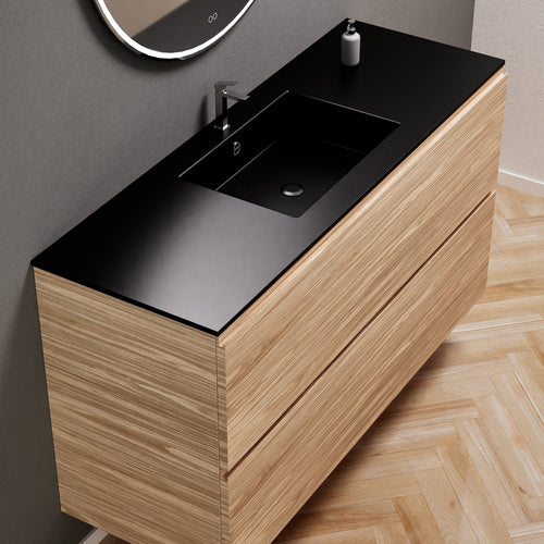 Aurora Single Set – Corian Sink & Countertop with 2 Drawers Vanity - ROVALUX