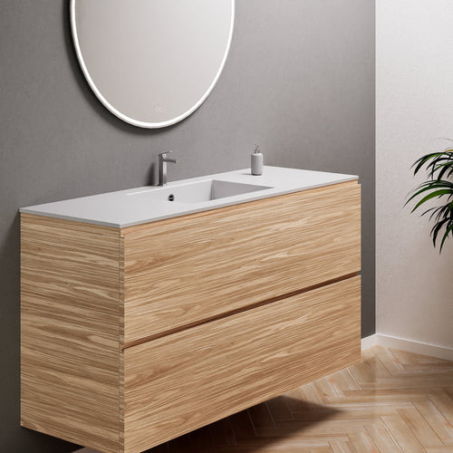 Aurora Single Set – Corian Sink & Countertop with 2 Drawers Vanity - ROVALUX