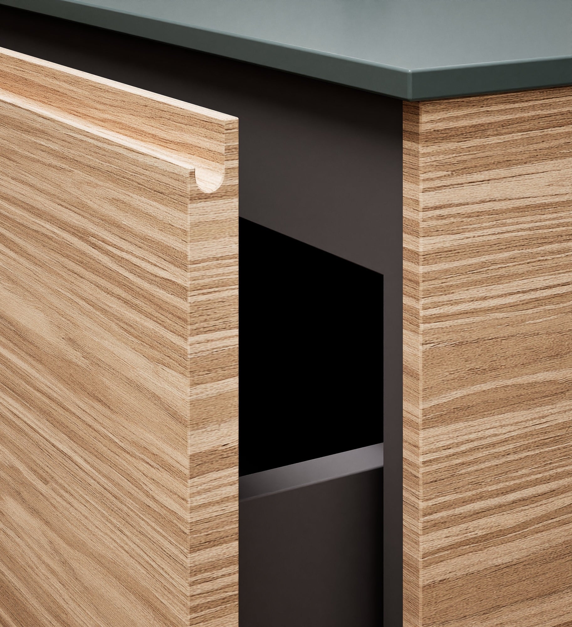 Aurora Single Set – Corian Sink & Countertop with 2 Drawers Vanity - ROVALUX
