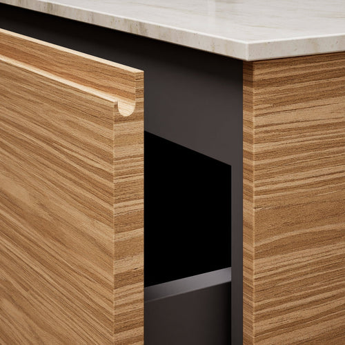 Aurora Single Set – Corian Sink & Countertop with 2 Drawers Vanity - ROVALUX