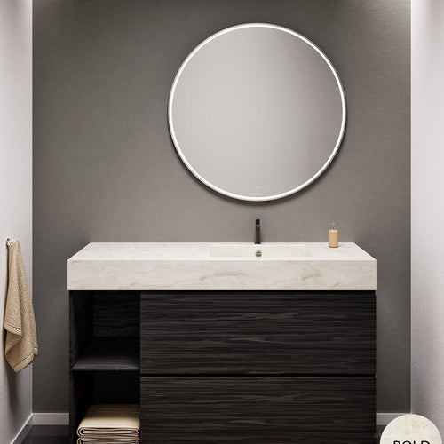 Aurora – Corian® Basin Unit with 2 Drawers and 2 Side Shelves - ROVALUX