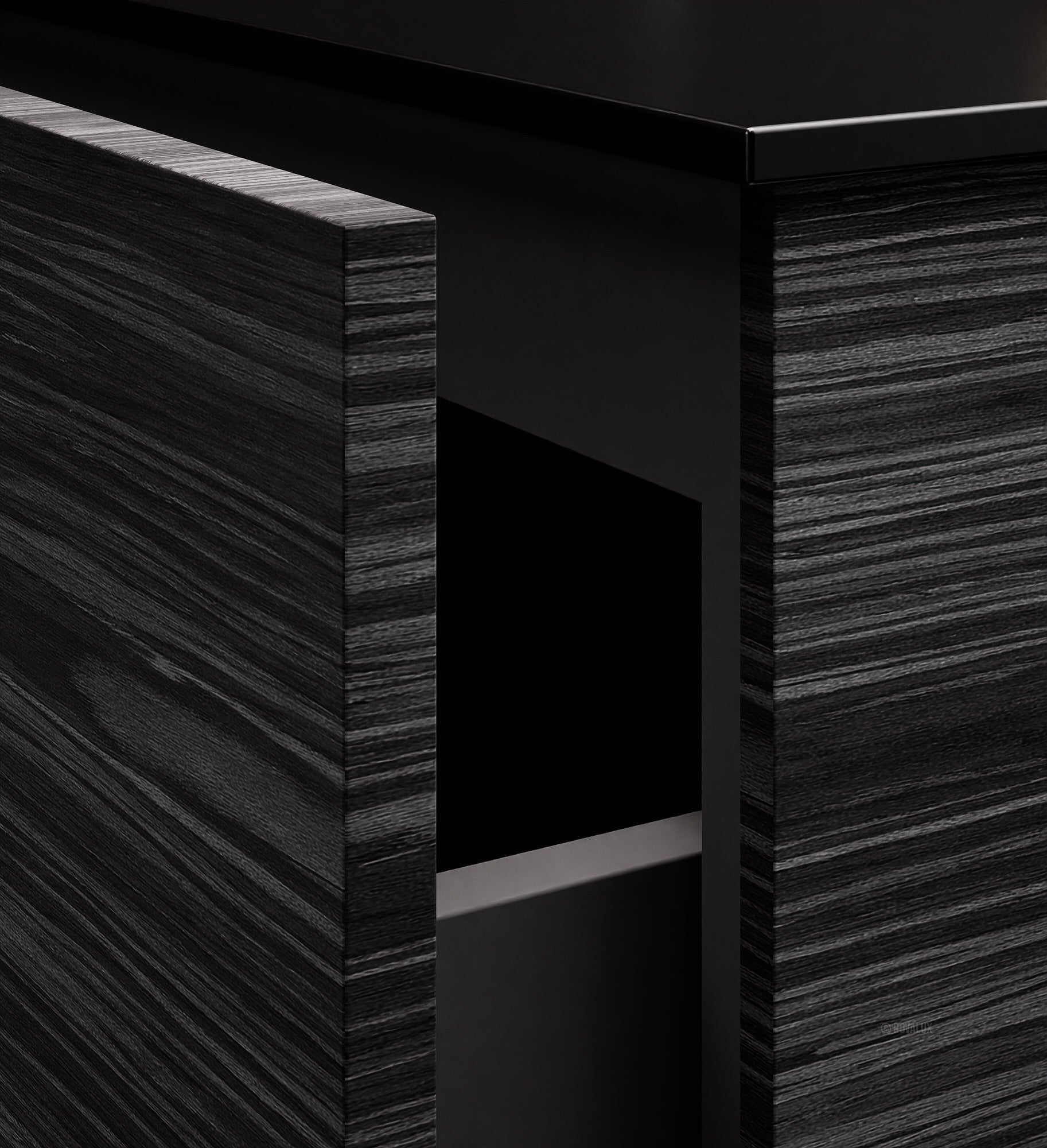 Aurora – Corian® Basin Unit with 2 Drawers and 2 Side Shelves - ROVALUX