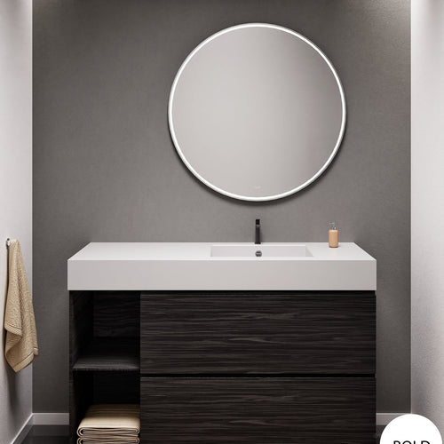 Aurora – Corian® Basin Unit with 2 Drawers and 2 Side Shelves - ROVALUX
