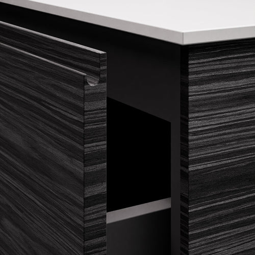 Aurora – Corian® Basin Unit with 2 Drawers and 2 Side Shelves - ROVALUX