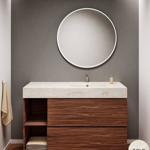 Aurora – Corian® Basin Unit with 2 Drawers and 2 Side Shelves - ROVALUX