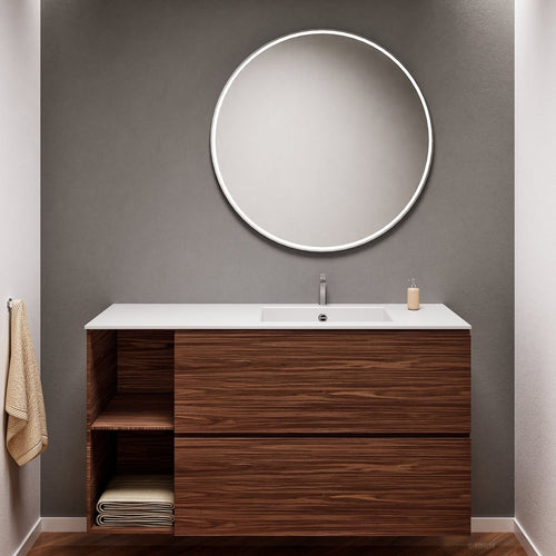 Aurora – Corian® Basin Unit with 2 Drawers and 2 Side Shelves - ROVALUX