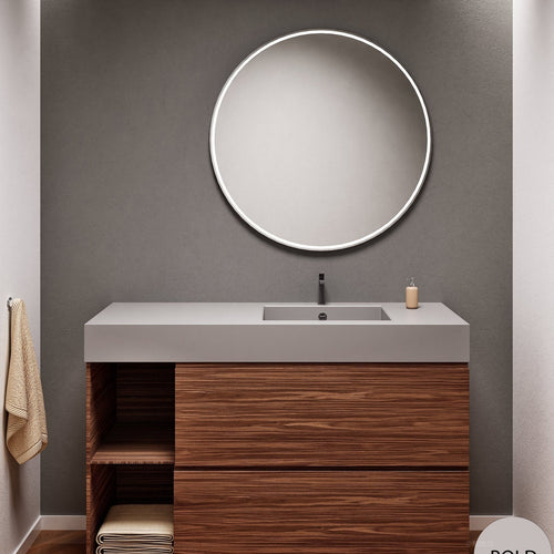 Aurora – Corian® Basin Unit with 2 Drawers and 2 Side Shelves - ROVALUX