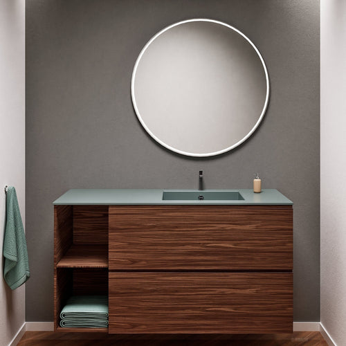 Aurora – Corian® Basin Unit with 2 Drawers and 2 Side Shelves - ROVALUX