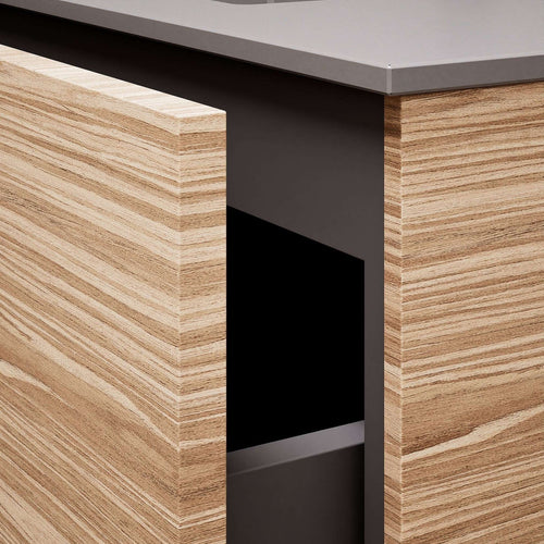 Aurora – Corian® Basin Unit with 2 Drawers and 2 Side Shelves - ROVALUX