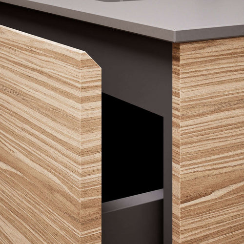 Aurora – Corian® Basin Unit with 2 Drawers and 2 Side Shelves - ROVALUX