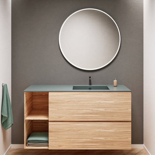 Aurora – Corian® Basin Unit with 2 Drawers and 2 Side Shelves - ROVALUX