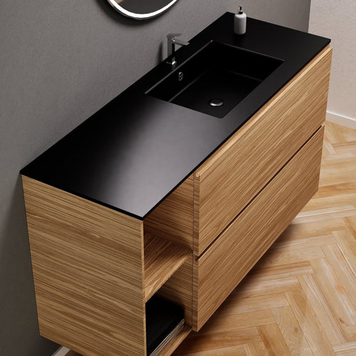 Aurora – Corian® Basin Unit with 2 Drawers and 2 Side Shelves - ROVALUX