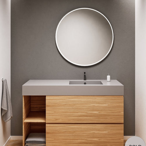 Aurora – Corian® Basin Unit with 2 Drawers and 2 Side Shelves - ROVALUX