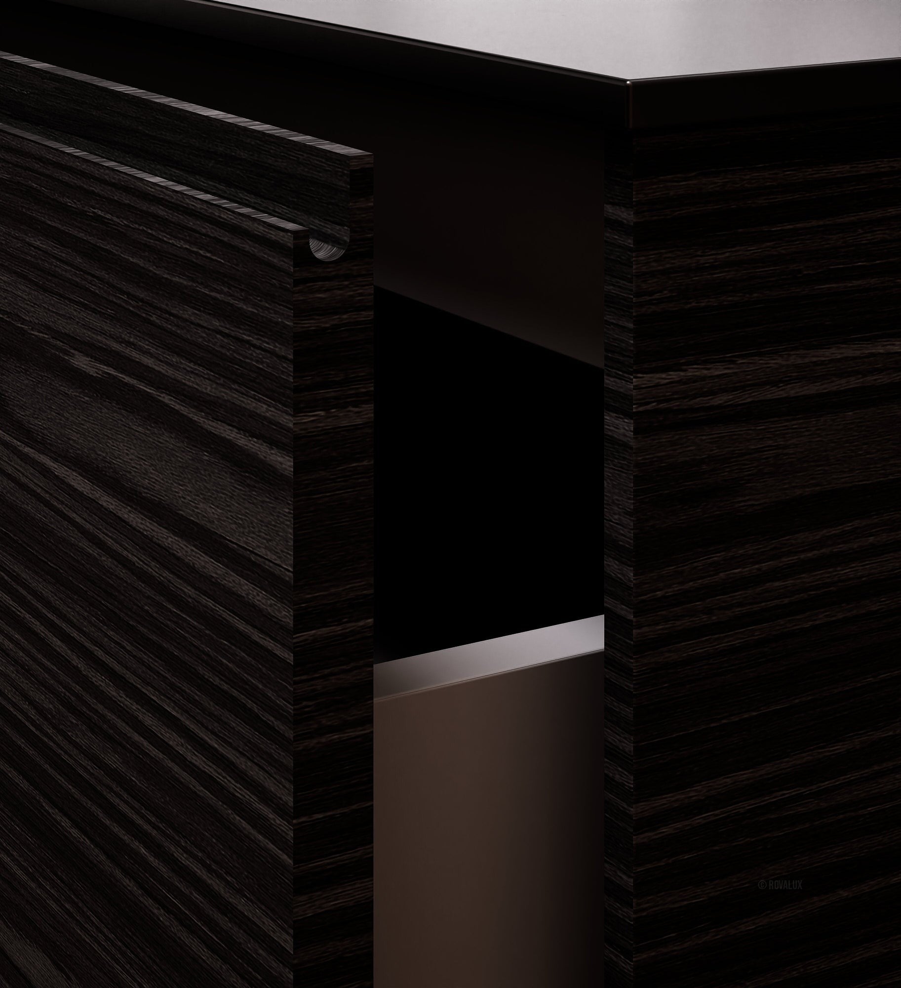 Aurora Frame – Corian® Basin with 1 Drawer Vanity - ROVALUX