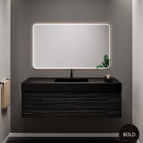 Aurora Frame – Corian® Basin with 1 Drawer Vanity - ROVALUX