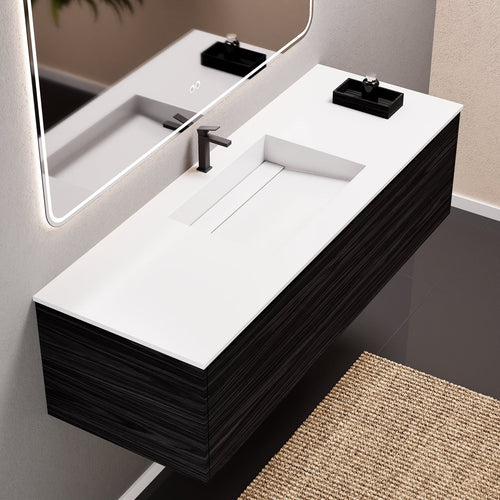 Aurora Frame – Corian® Basin with 1 Drawer Vanity - ROVALUX