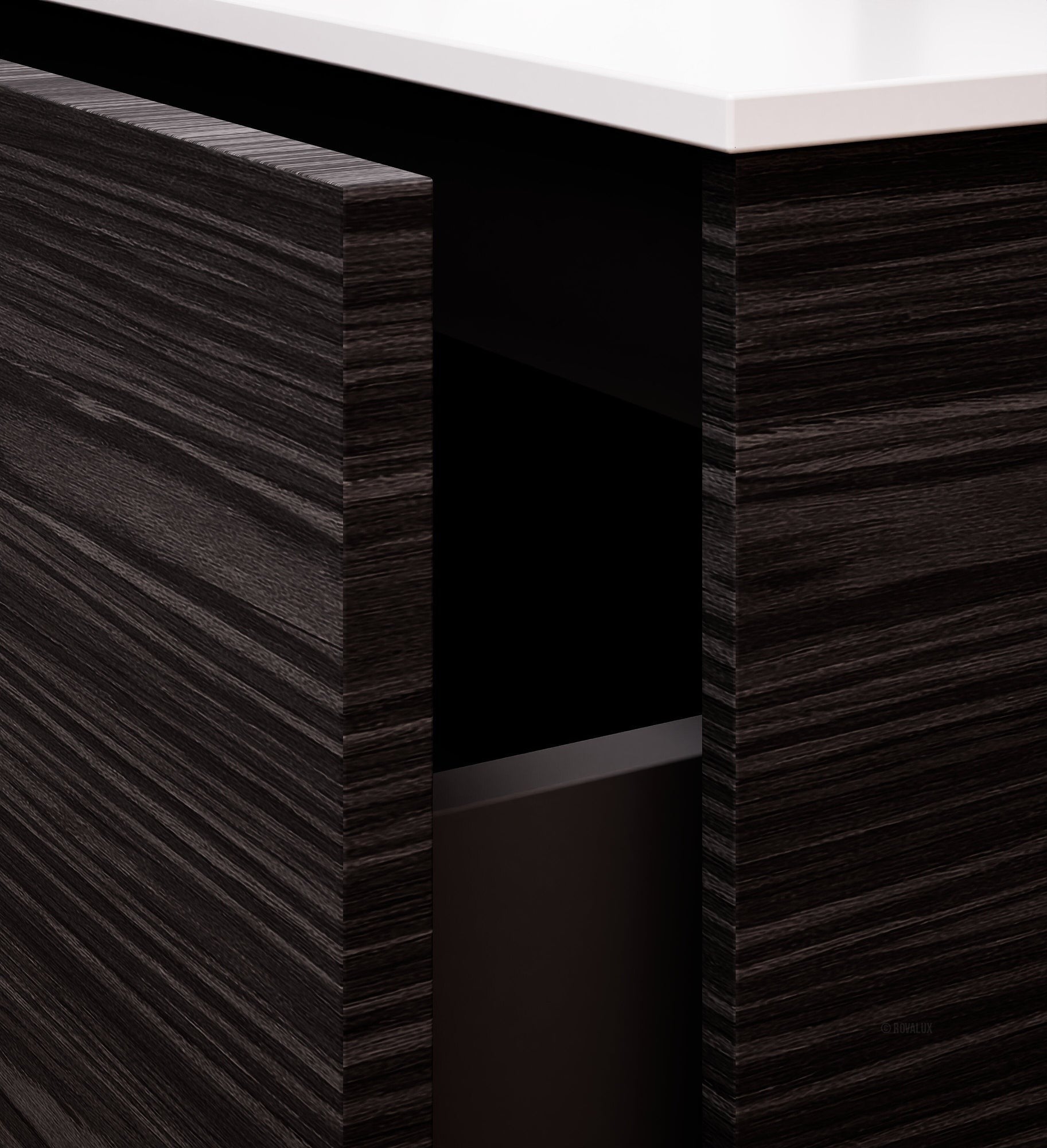 Aurora Frame – Corian® Basin with 1 Drawer Vanity - ROVALUX