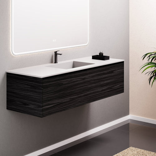 Aurora Frame – Corian® Basin with 1 Drawer Vanity - ROVALUX